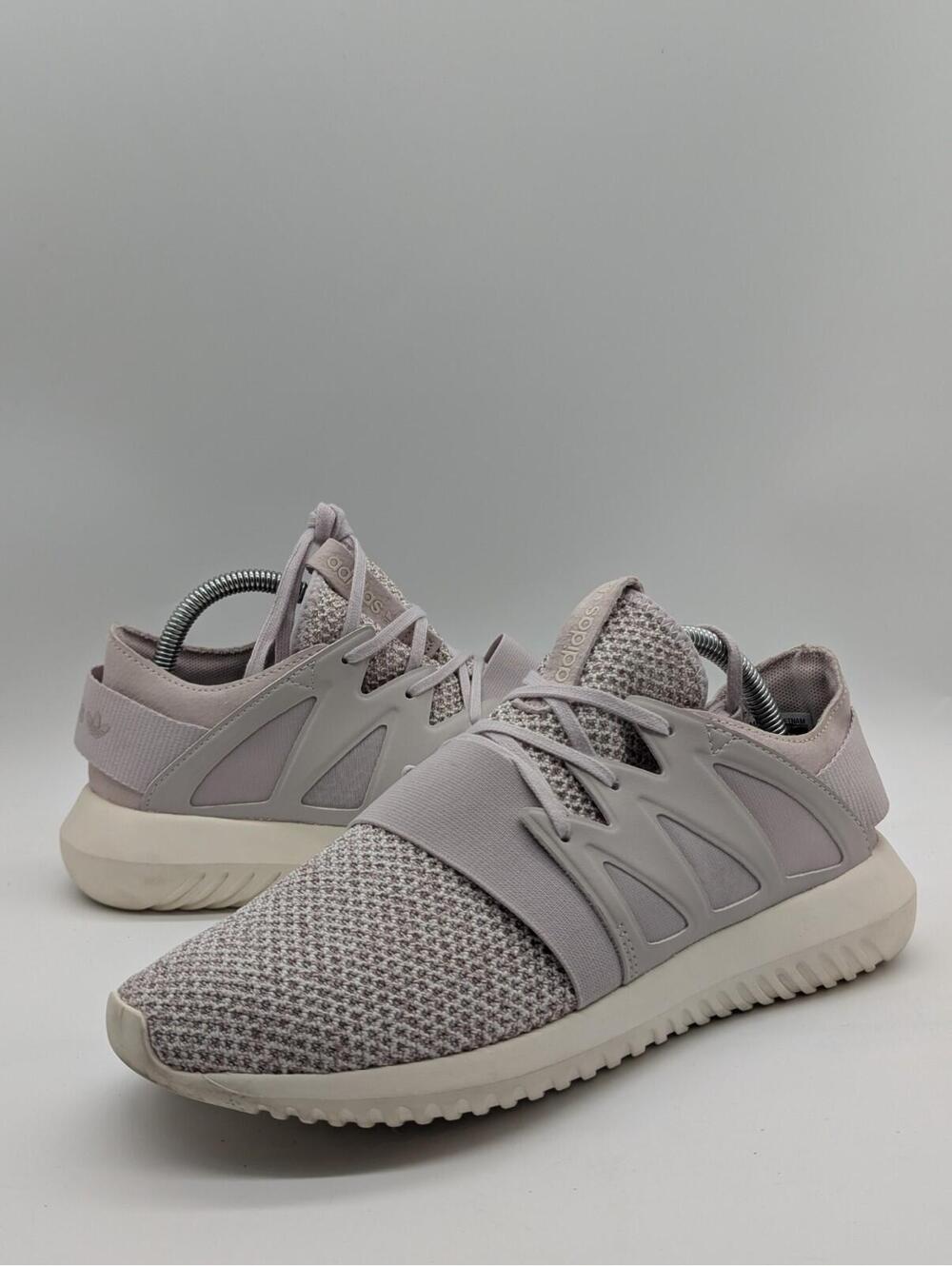 Women's Size 9 -  Adidas Originals Tubular Pink White Knit Running Shoes S75906